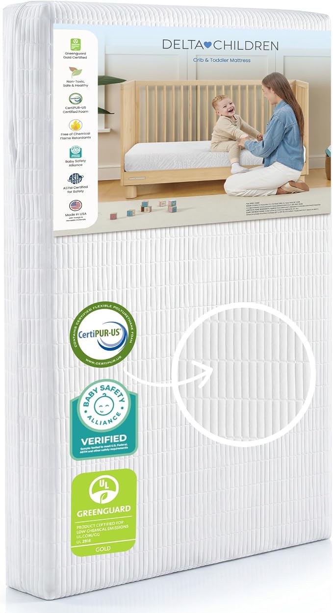 Delta Children Essex 4-in-1 Baby Crib & Mattress, Natural