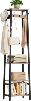 Coat Rack Freestanding with 3 Shelves and 7 Hooks