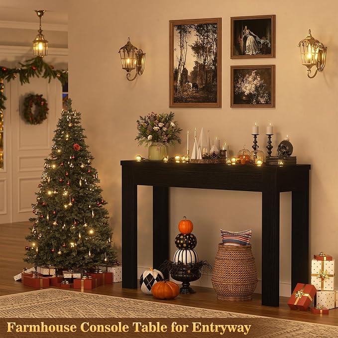 Armocity Small Console Table for Entryway, 32" Farmhouse Narrow Sofa Table
