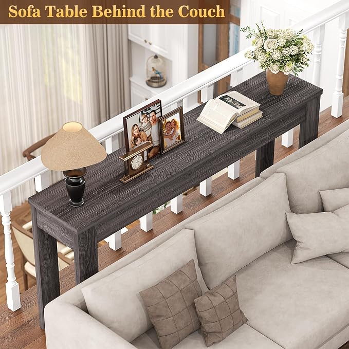 Armocity Console Table for Entryway, 47" Farmhouse Sofa Tables Narrow Long
