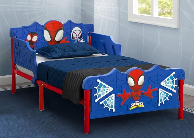 Delta Children 3D Toddler Bed & Mattress, Spidey and His Amazing Friends
