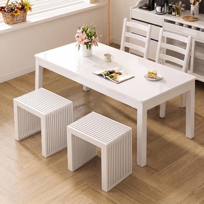 APRTAT Bamboo Dining Bench 17 Inch Indoor Wooden Shoe Benches for Entryway