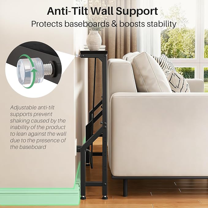 Kitstorack 76.9" Narrow Console Table with Power Outlet for Living Room