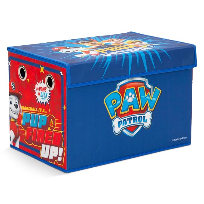 Delta Children - PAW Patrol 4-Piece Toddler Room-in-a-Box Set – Includes Sleep and Play Toddler Bed, Table, 1 Chair and Toy Box, Blue