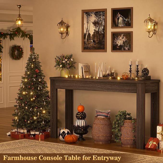Armocity Console Table for Entryway, 47" Farmhouse Sofa Tables Narrow Long