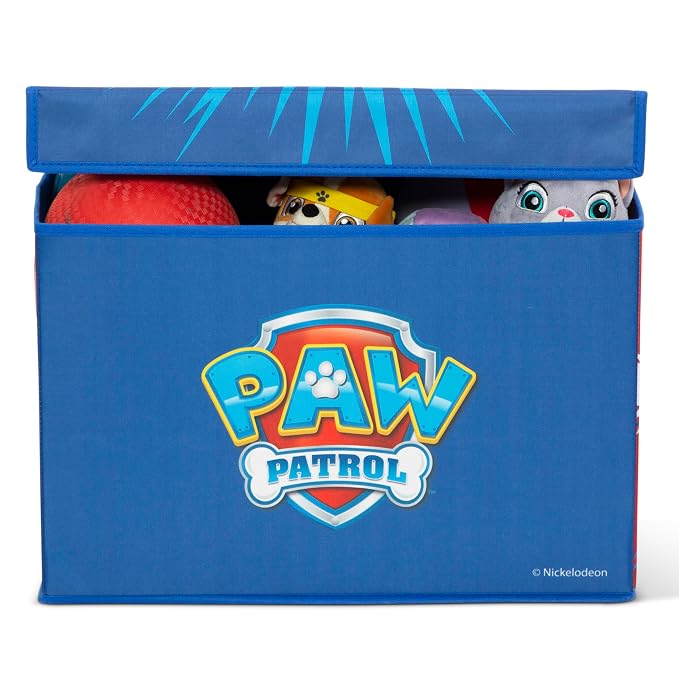 Delta Children - PAW Patrol 4-Piece Toddler Room-in-a-Box Set – Includes Sleep and Play Toddler Bed, Table, 1 Chair and Toy Box, Blue