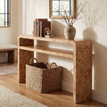 Hyfirm Burl Wood Style Console Table for Entryway, Sofa Table Behind Couch
