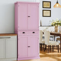 ARTPOWER 72" Tall Kitchen Pantry Storage Cabinet with Drawer and Adjustable Shelves, Pantry Cabinet for Kitchen, Bathroom or Hallway, Pink