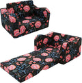 MeMoreCool Kids Sofa, 2-in-1 Fold Out Armchair, Washable Cover, Shell Print