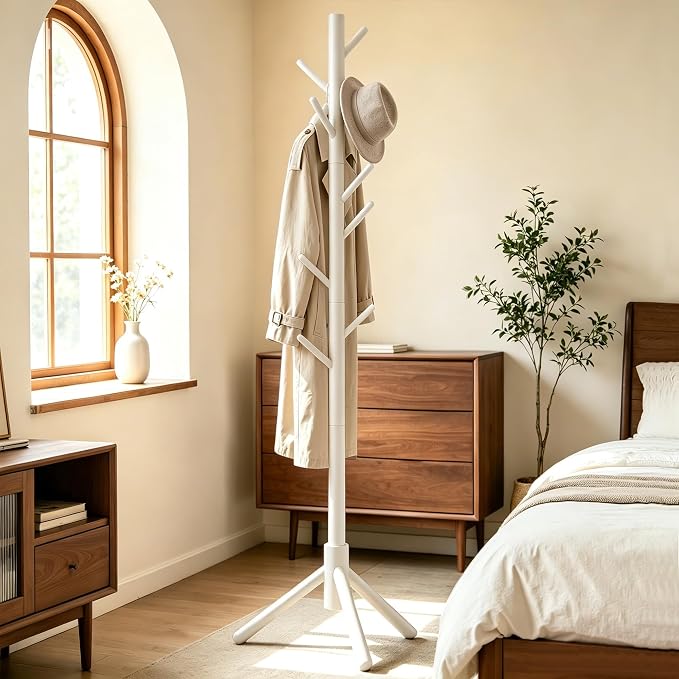 Wooden Coat Rack Freestanding
