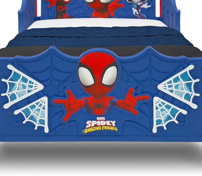 Delta Children 3D Toddler Bed & Mattress, Spidey and His Amazing Friends