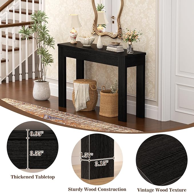 Armocity Small Console Table for Entryway, 32" Farmhouse Narrow Sofa Table