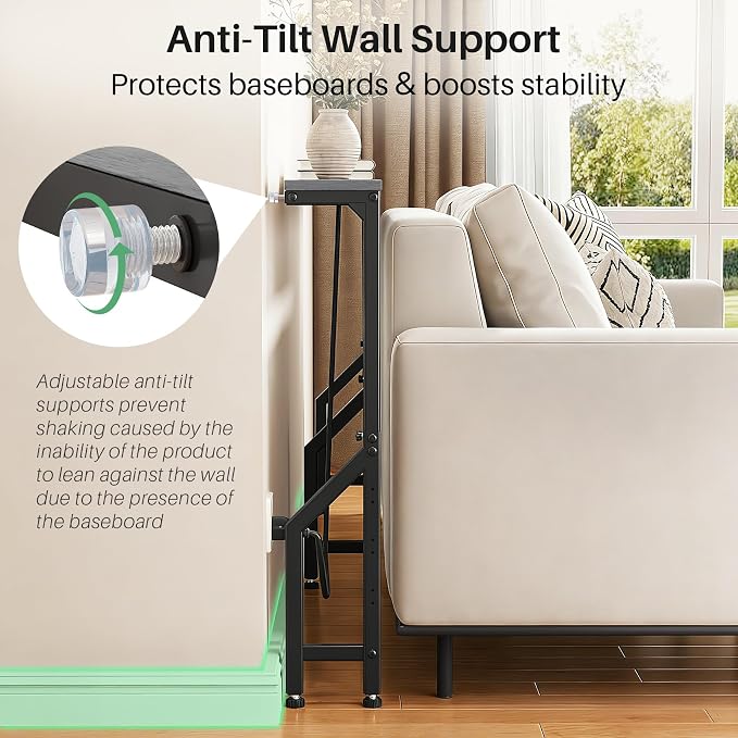 Kitstorack 76.9" Narrow Console Table with Power Outlet for Living Room