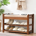 PETKABOO Shoe Rack Bench with Cushion, Shoe Rack for Front Door Entrance, Shoe Bench with Storage for Entryway Hallway Bedroom Living Room