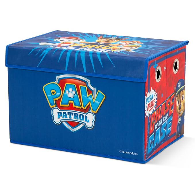 Delta Children - PAW Patrol 4-Piece Toddler Room-in-a-Box Set – Includes Sleep and Play Toddler Bed, Table, 1 Chair and Toy Box, Blue