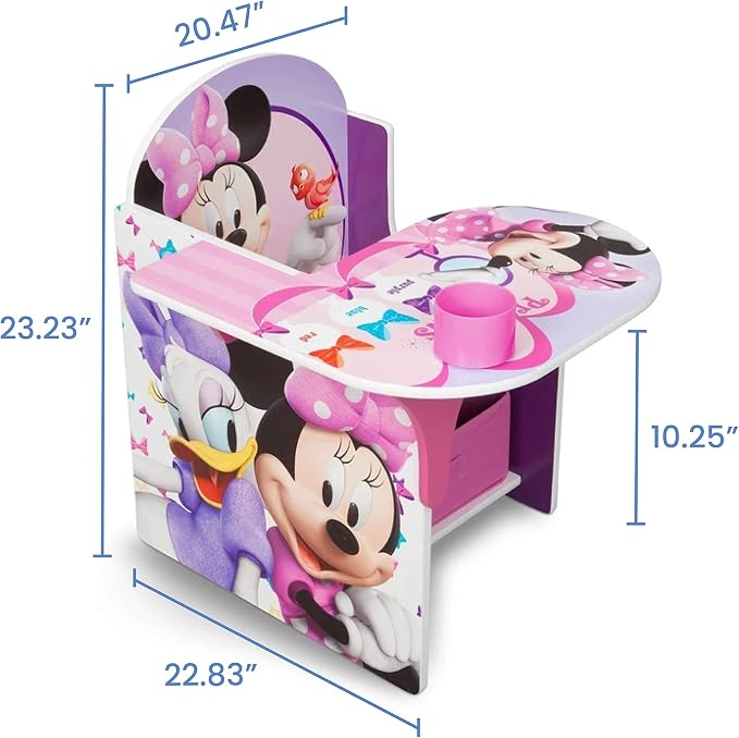 Delta Children Chair Desk With Storage Bin, Disney Minnie Mouse