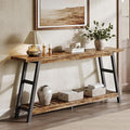 ChooChoo 70.9 Inch Long Console Tables for Entryway, Hallway Table, 2-Tier