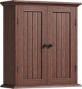 ChooChoo Bathroom Wall Cabinet with 2 Doors, Over The Toilet, Farmhouse | 8.8"D x 21.1"W x 24"H, Medicine Cabinet, Adjustable Shelves, Cupboard, Walnut