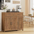 Homhedy Coffee Bar Storage Cabinet with Drawers, Kitchen Buffet Cabinet